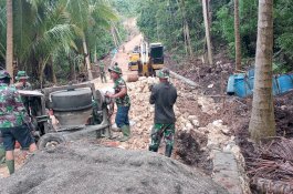 Hari ke-15 Pelaksanaan TMMD di Kepulauan Selayar, Pengerjaan Capai 70 Persen