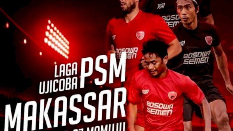 Laga uji coba PSM Makassar melawan OTP 37 Mamuju akan digelar di Lapangan Bosowa Sport Center, Jalan Teuku Umar, Makassar, Minggu sore (4/7/2021).
