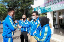 Bupati Barru Lepas Kontingen Pra Porda Bola Voli ke Bone