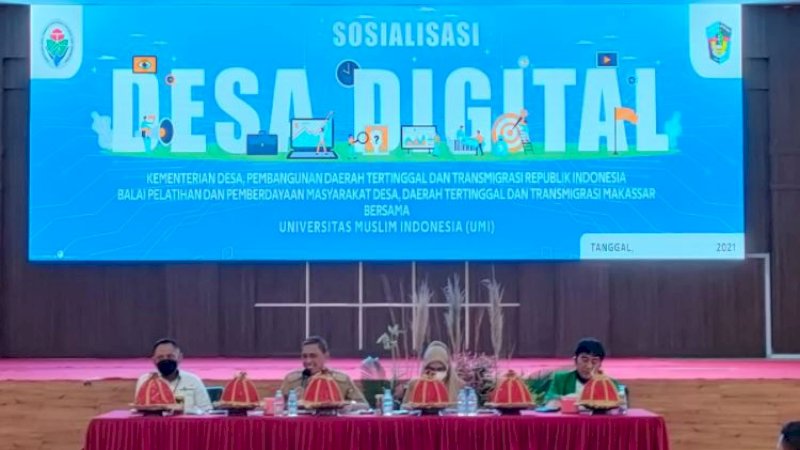 Sosialisasi Desa Digital yang dilaksanakan di Ruang Pola Kantor Bupati, Senin (12/7/2021). 