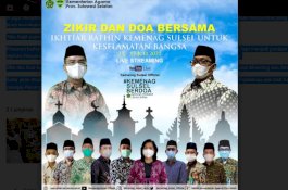 Ikhtiar Batin Akhiri Pandemi, Kemenag Sulsel Gelar Doa Bersama 4 Hari