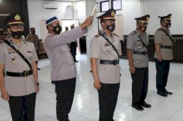 Empat Perwira Serah Terima Jabatan di Polres Jeneponto, Syahrul Jabat Kasat Narkoba