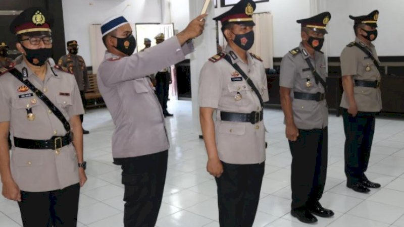 Empat Perwira Serah Terima Jabatan di Polres Jeneponto, Syahrul Jabat Kasat Narkoba