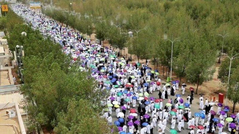 Suasana jemaah haji di Arafah. (Foto: AFP)