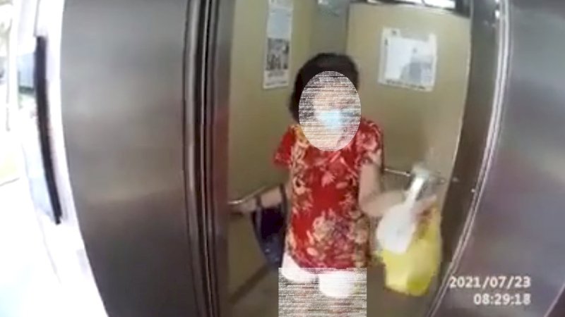 Cegah Kurir yang Sedang Buru-Buru untuk Masuk Lift, Tindakan Tante Ini Picu Kemarahan Warganet