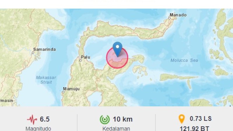 Tojo Una-Una Diguncang Gempa Susulan Magnitudo 6.5, Lebih Besar dari Gempa Pertama
