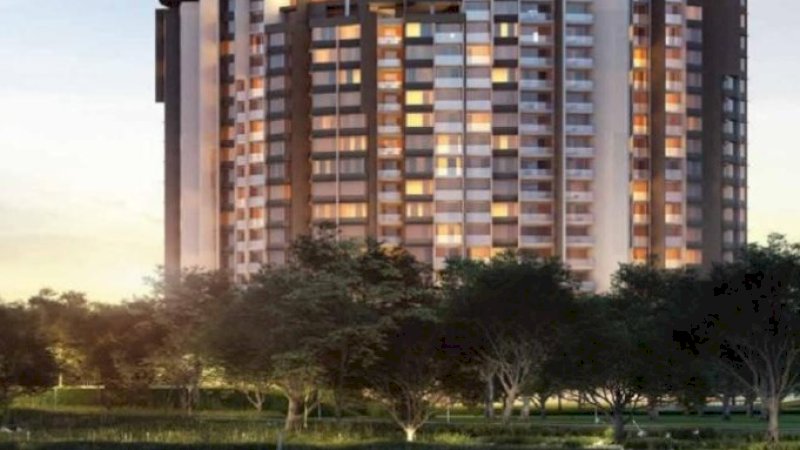 Gedung mewah yang diperintahkan dibongkar di Bengaluru, India.