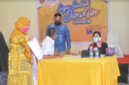 Bersama Pemkab dan Kadin Gelar Vaksinasi Massal, Ketua Karang Taruna Sidrap Ajak Warga Perkuat Doa