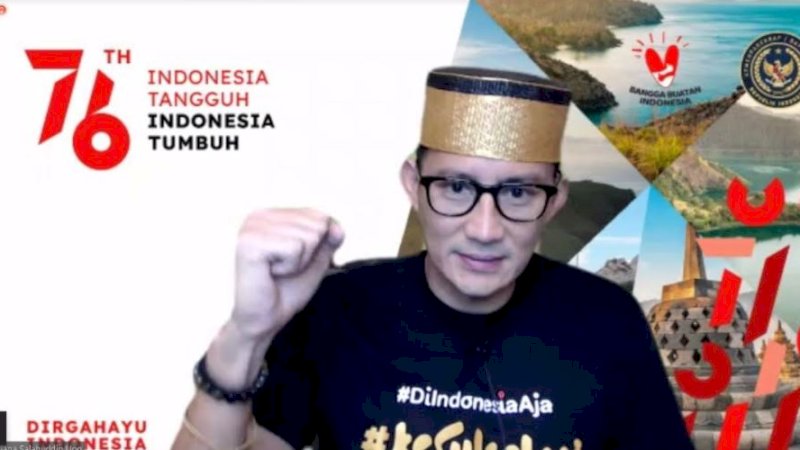 Menteri Pariwisata dan Ekonomi Kreatif (Menparekraf), Sandiaga Salahuddin Uno.