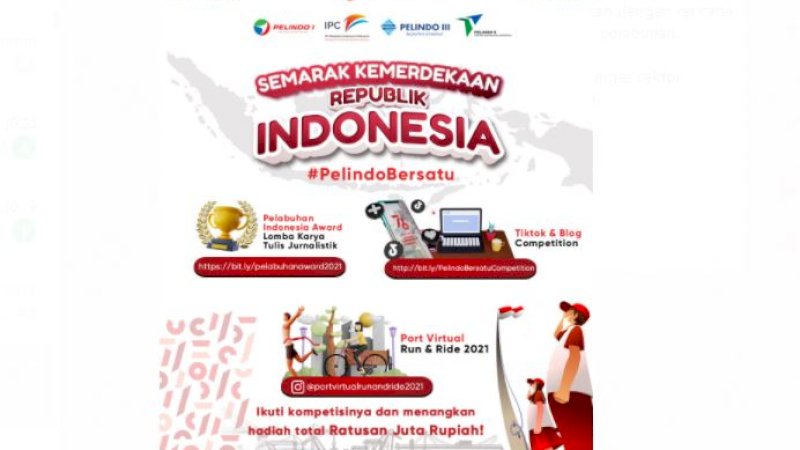 Momentum HUT Kemerdekaan, Pelindo Gelar Beragam Lomba dengan Hadiah Ratusan Juta