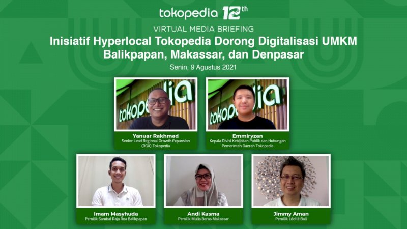 Virtual media breafing bersama Tokopedia, Senin (9/8/2021).