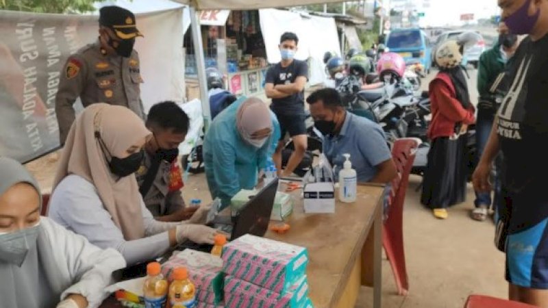 Ada Rapid Test di Perbatasan Makassar-Maros, Kapolsek Biringkanaya: Kalau Reaktif, Isolasi atau Putar Balik