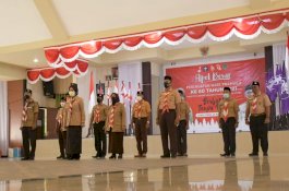 Bupati Luwu Utara Hadiri Upacara Hari Pramuka Secara Virtual