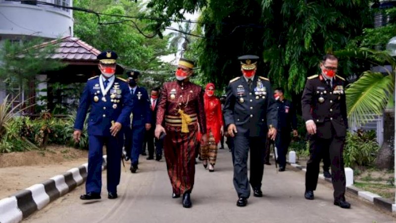 Plt Gubernur Sulsel, Andi Sudirman Sulaiman, bersama jajaran Forkopimda Sulsel.