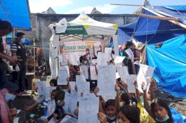 Relawan Pendidikan Baznas Bangkitkan Semangat Anak-Anak Korban Kebakaran Kampung Lepping