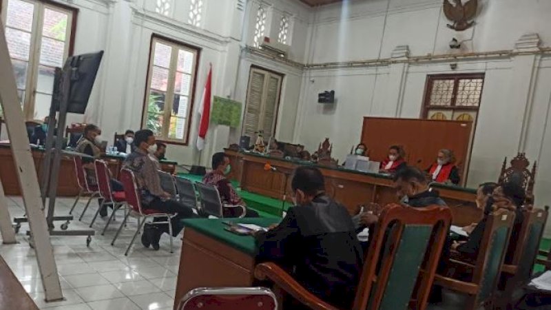 Sidang berlangsung di Pengadilan Tipikor Klas 1A Makassar, Kamis (26/8/2021).