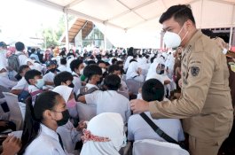 Begini Antusiasme Pelajar di Gowa Ikut Vaksinasi Covid