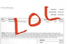 Tak Hadiri Undangan Resepsi Pernikahan, Orang-Orang Dikirimi Tagihan Rp3,4 Juta