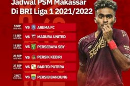 Inilah Jadwal Tanding PSM Makassar Mulai Pekan Pertama hingga Pekan Keenam