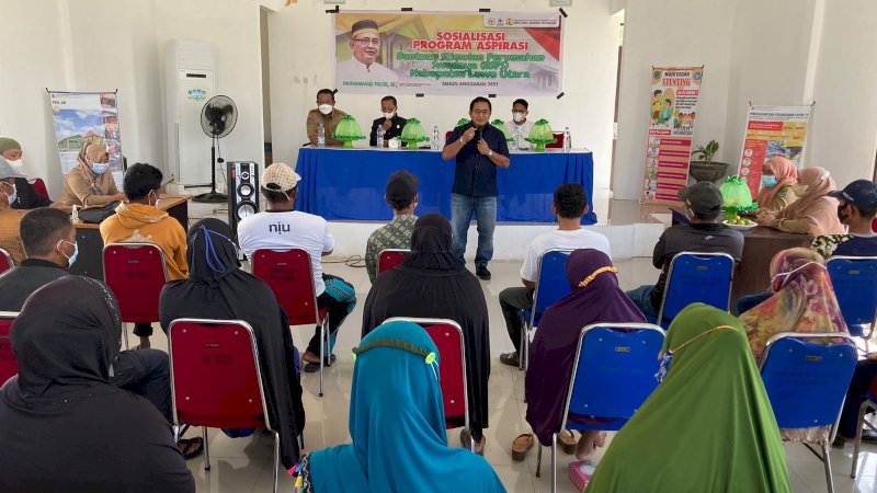Sosialisasi program aspirasi bantuan stimulan perumahan swadaya (BSPS) Luwu Utara, Selasa (14/9/2021). 