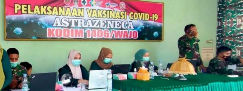 Purnawirawan dan Persit Kodim 1406/Wajo Jalani Vaksinasi COVID-19 Tahap II