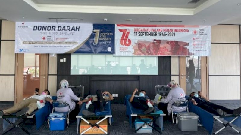 Usai Gobar, Donor Darah Sambut 1st Anniversary Teraskita Hotel Makassar