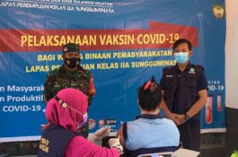 Vaksinasi COVID-19 Warga Binaan Rutan dan Lapas Se-Sulsel Capai 84 Persen