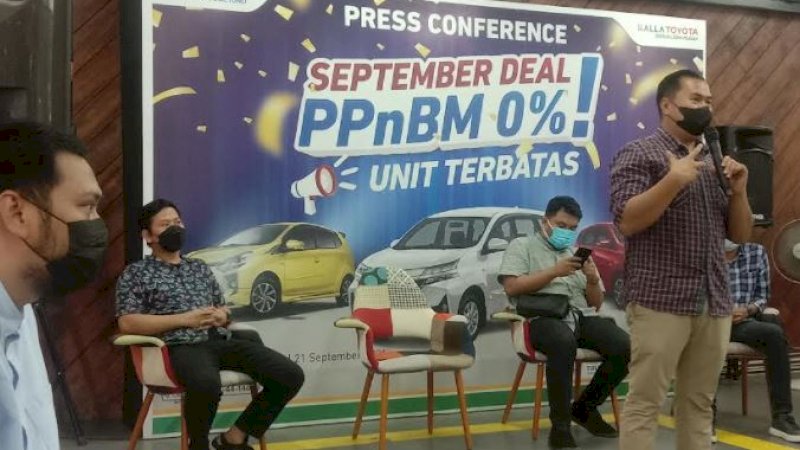 Konferensi pers Kalla Toyota Gastros MaRi, Selasa (21/9/2021)