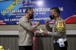 Satlantas Jeneponto Gelar Syukuran HUT Ke-66 Lalu Lintas Bhayangkara
