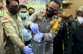 Polres Takalar Musnahkan Barang Bukti Kejahatan Narkoba