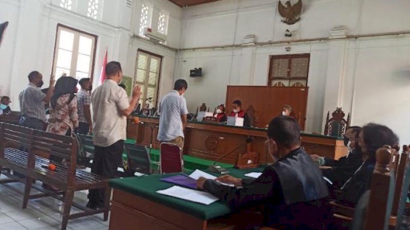 Persidangan di Pengadilan Negeri (PN) Tindak Pidana Korupsi (Tipikor) Makassar, Rabu (29/9/2021).