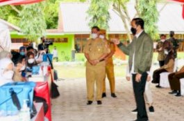Nakes di Belawa Wajo Naik Perahu untuk Vaksin Warga, Jokowi; Lebih Bagus Jemput Bola
