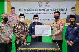 Baznas Makassar dan Polres Pelabuhan Teken MoU Pengoptimalan Zakat