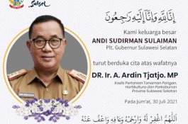 Kadis Pertanian Berpulang, Plt Gubernur Sulsel Sampaikan Belasungkawa yang Dalam