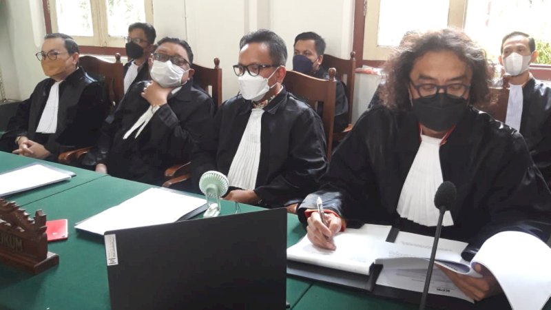 Suasana persidangan di Pengadilan Negeri (PN) Makassar, Kamis (7/10/2021). 