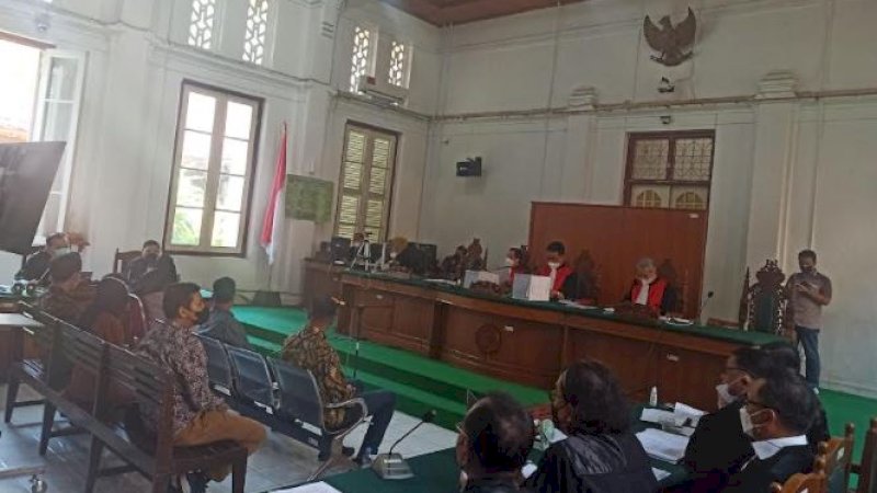 Sidang digelar di Ruang Harifin A. Tumpa, Pengadilan Negeri (PN) Tindak Pidana Korupsi (Tipikor) Makassar, Kamis (7/10/2021).