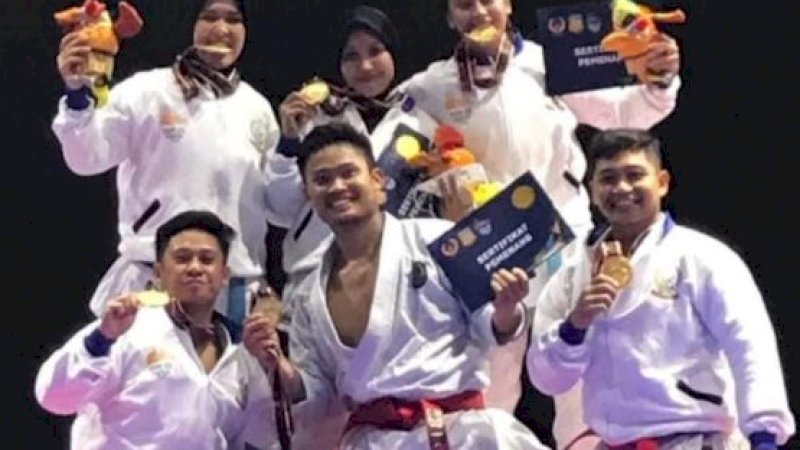 Karate Sulsel Sukses Kawinkan Medali Emas Kata Beregu di PON Papua