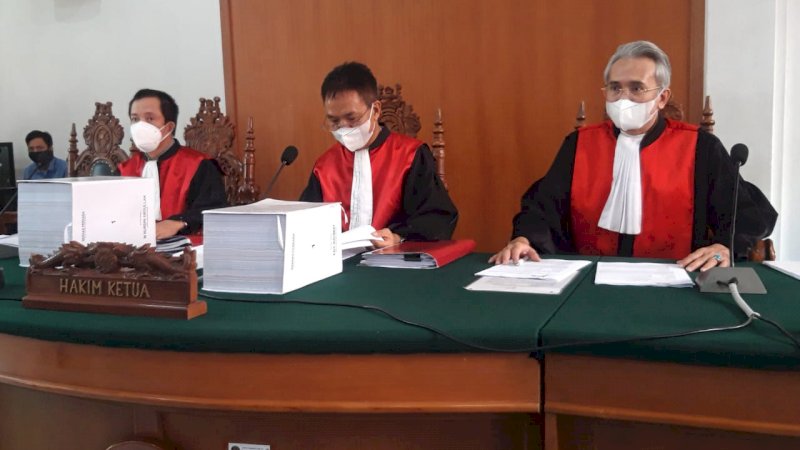 Persidangan di Pengadilan Negeri (PN) Makassar, Kamis (14/10/2021).
