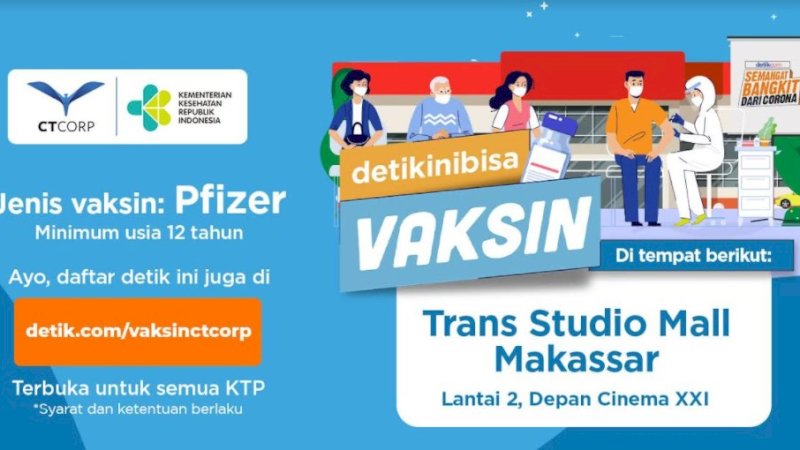 Sambut HUT Ke-11,TSM Makassar Gelar Vaksinasi Pfizer