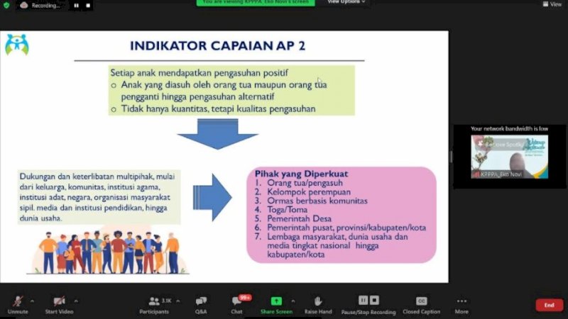 Asisten Deputi KemenPPPA, Eko Novi Ajak Muslimah Wahdah Bersinergi Mengambil Peran Pengasuhan Anak