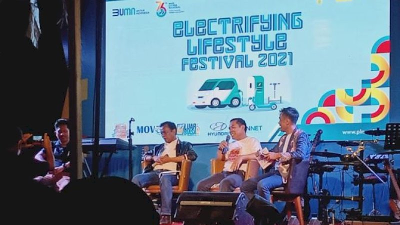 Electriyfing Lifestyle Festival 2021 di Pelataran Monumen Ganggawa, Pangkajene, Kabupaten Sidrap, Selasa (26/10/2021).