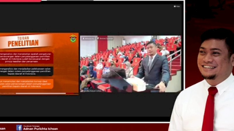 Live Streaming Ujian Promosi Doktor Bupati Gowa Adnan Purichta Ichsan