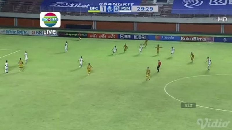 Babak Pertama, PSM Makassar Tertinggal Satu Gol dari Bhayangkara