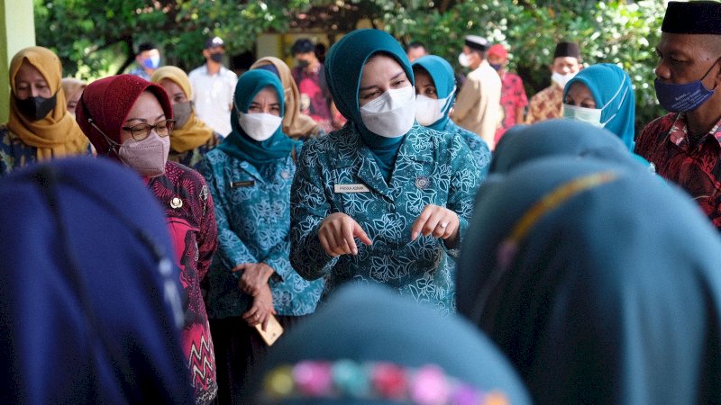 Genjot Cakupan Vaksinasi, TP PKK Gowa Lakukan Gerebek Vaksinasi