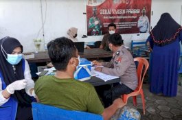 Mudahkan Masyarakat Dapatkan Vaksinasi, Polres Takalar Buka Gerai di Kecamatan Pattallassang