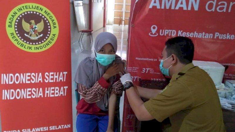 BIN Sulsel Kerja Sama Dinkes Barru Gelar Vaksinasi Covid-19 di Seluruh Puskesmas