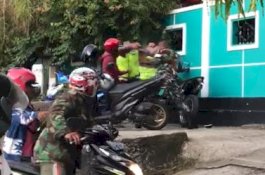 Jadi Tontonan, Satu Tentara Adu Jotos dengan Dua Polisi di Pos Lantas Ambon