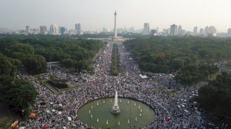 Begini Cara Polda Metro Jaya Menyaring Kendaraan Menuju Patung Kuda dan Monas