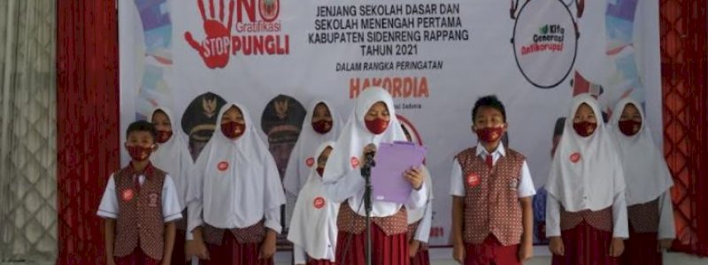 Puluhan Pelajar di Sidrap Ikuti Lomba Ikrar Antikorupsi