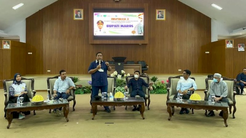 Bupati Maros Bagi Inspirasi kepada 200 Mahasiswa PMM Inbound UNM